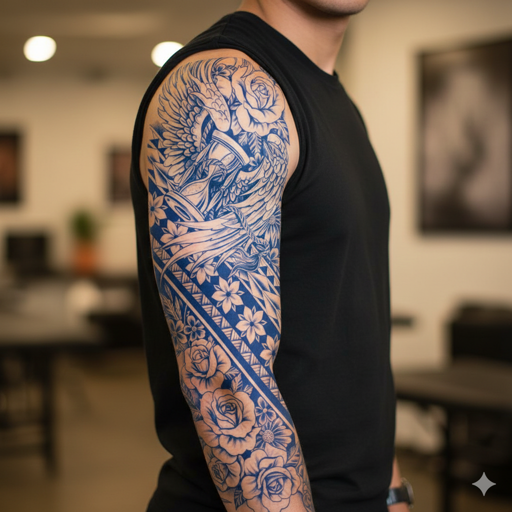 Guardian Bloom Sleeve 🕊️🌹