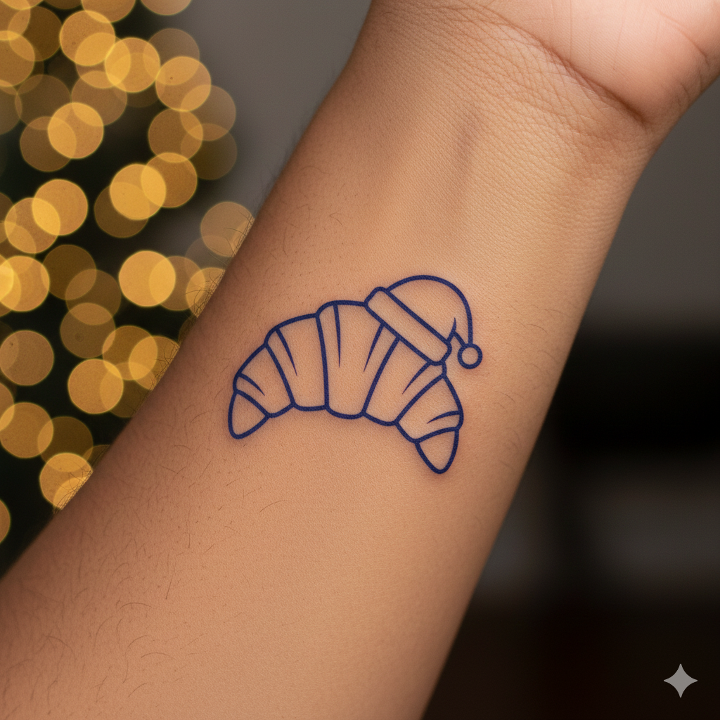 Croissant avec Bonnet de Noël 🇫🇷