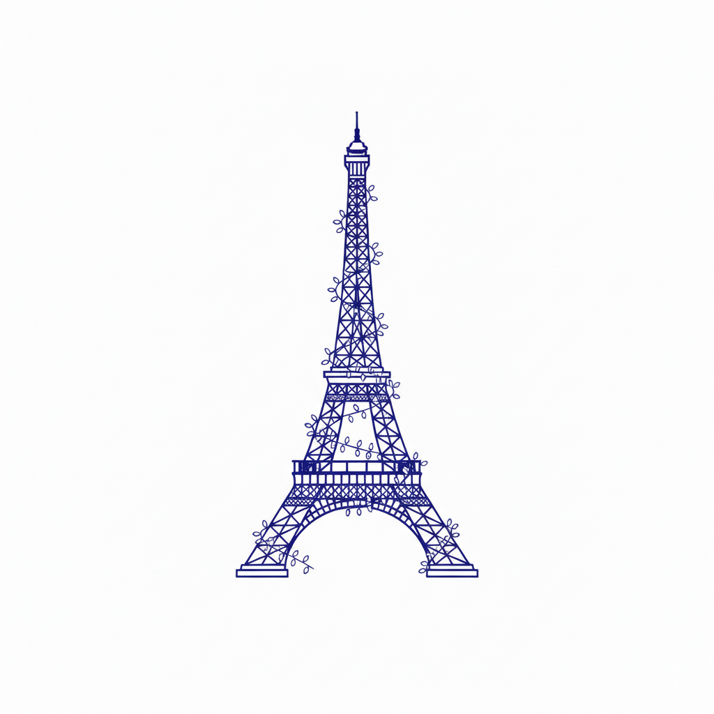 Tour Eiffel Noël (Guirlande) 🇫🇷